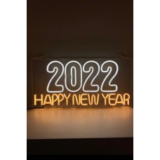 Neon 2022 Happy New Year Led Aydınlatma Tabela